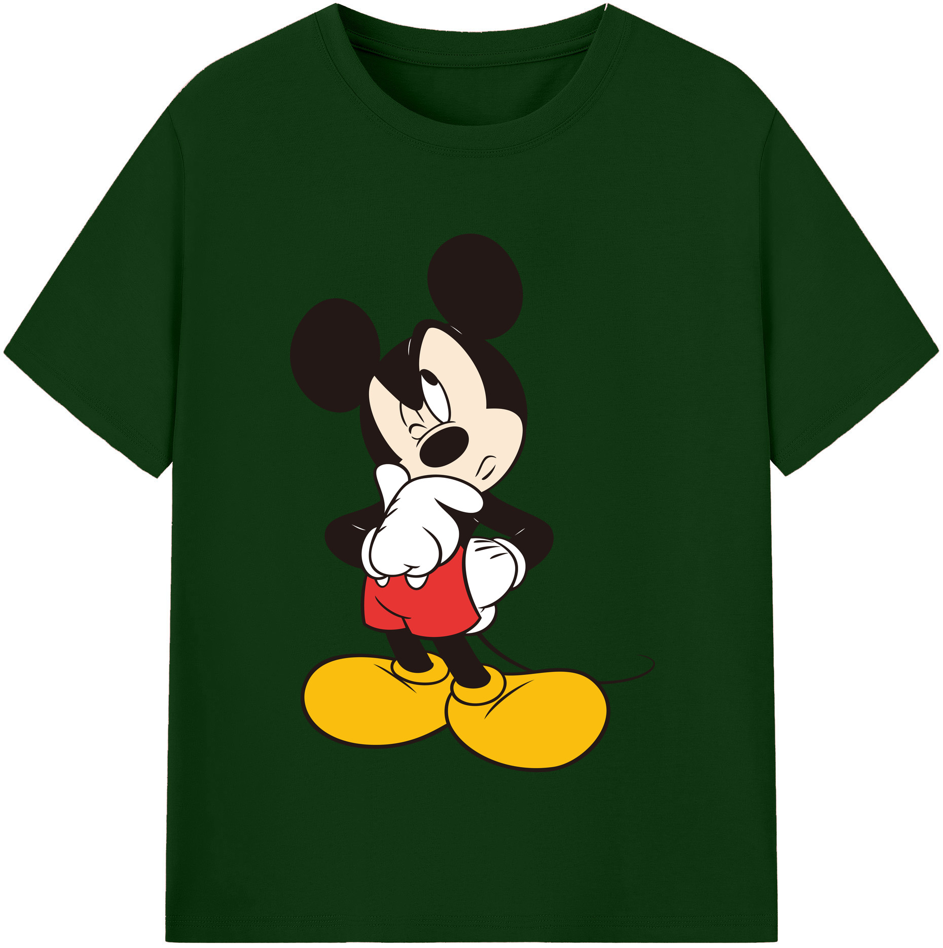 （画像用） ミッキーマウス Mickey Mouse 綿100％半袖Tシャツ（フロントプリント）